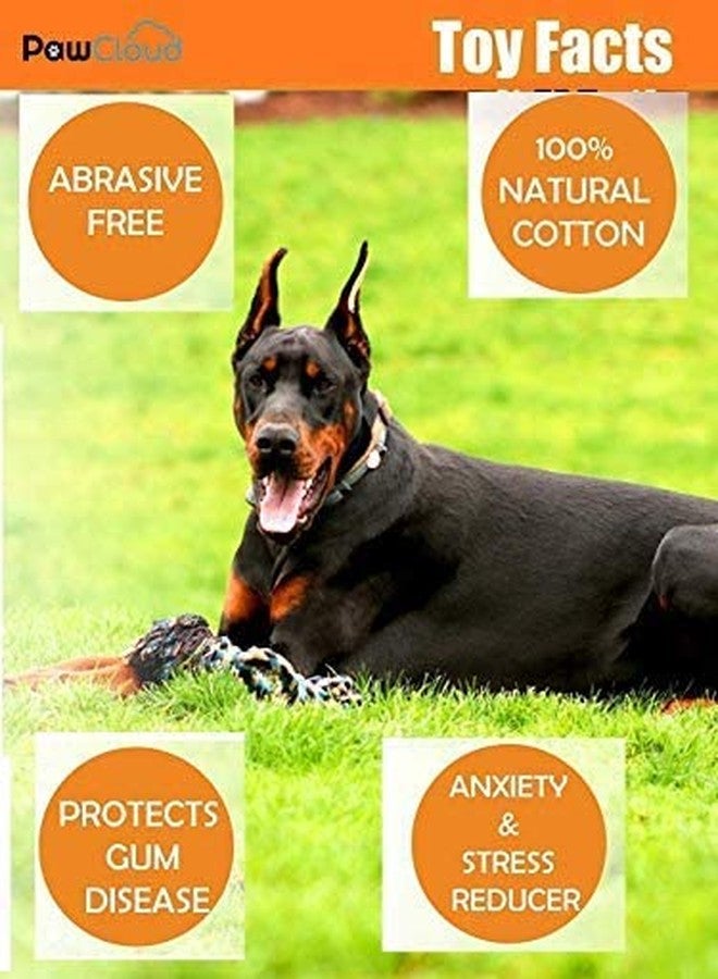 Pet Believe Nature Cotton Rope Dog Toy with 3 Knots| for Large & Giant Dog Breeds | 21 inches | Giant | Multicolor - Image 2